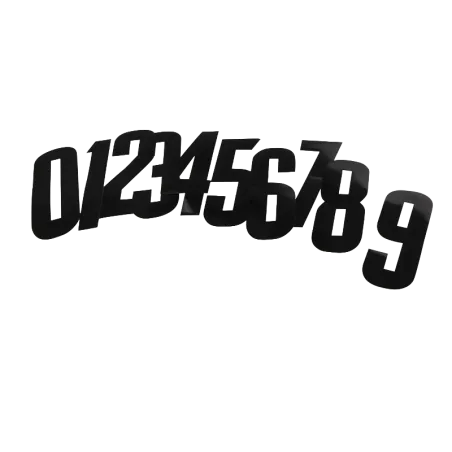 BLACK SMALL SIZE RACE NUMBERS
