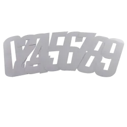 WHITE SMALL SIZE RACE NUMBERS
