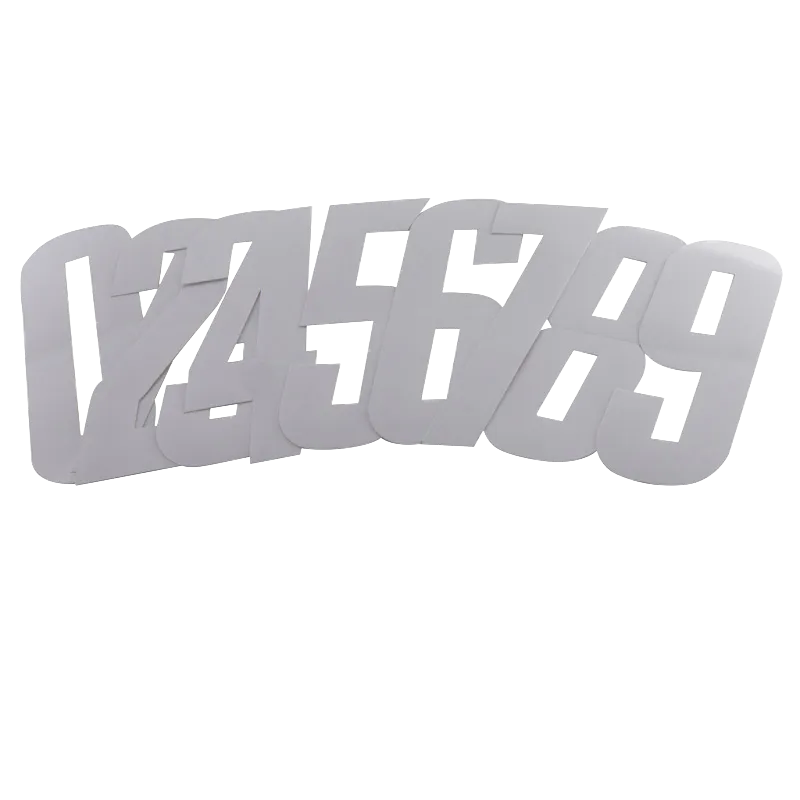 WHITE SMALL SIZE RACE NUMBERS