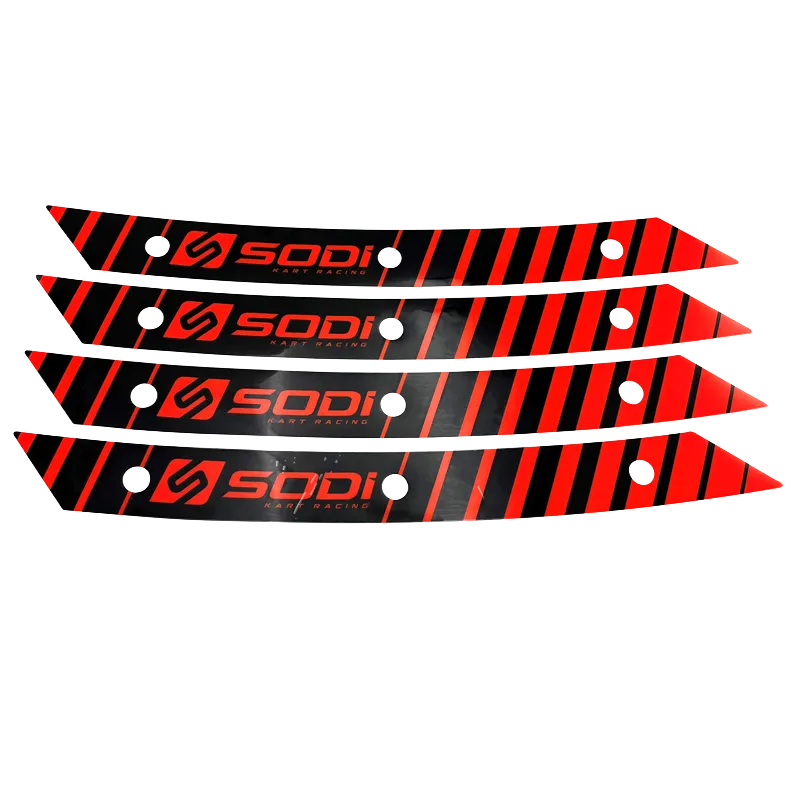 4er-Set Radaufkleber von Sodi Kart Racing