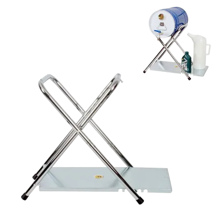 FOLDING FUEL BARREL STAND