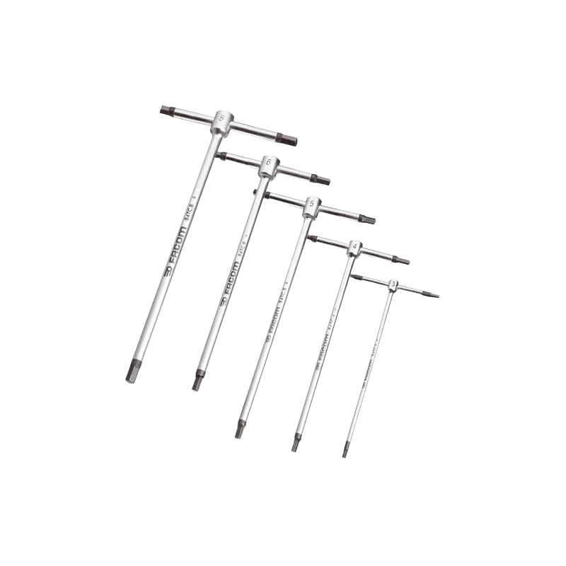 SET OF 5 FACOM ALLEN KEYS WITH T HANDLE