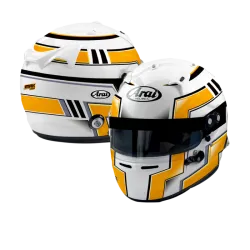 CASCO ARAI GP7 CON CLIPS HANS PERSONALIZADOS