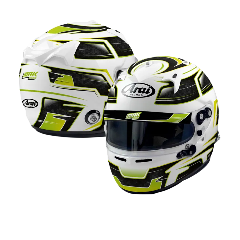 CASCO ARAI GP7 CON CLIP HANS PERSONALIZZATE