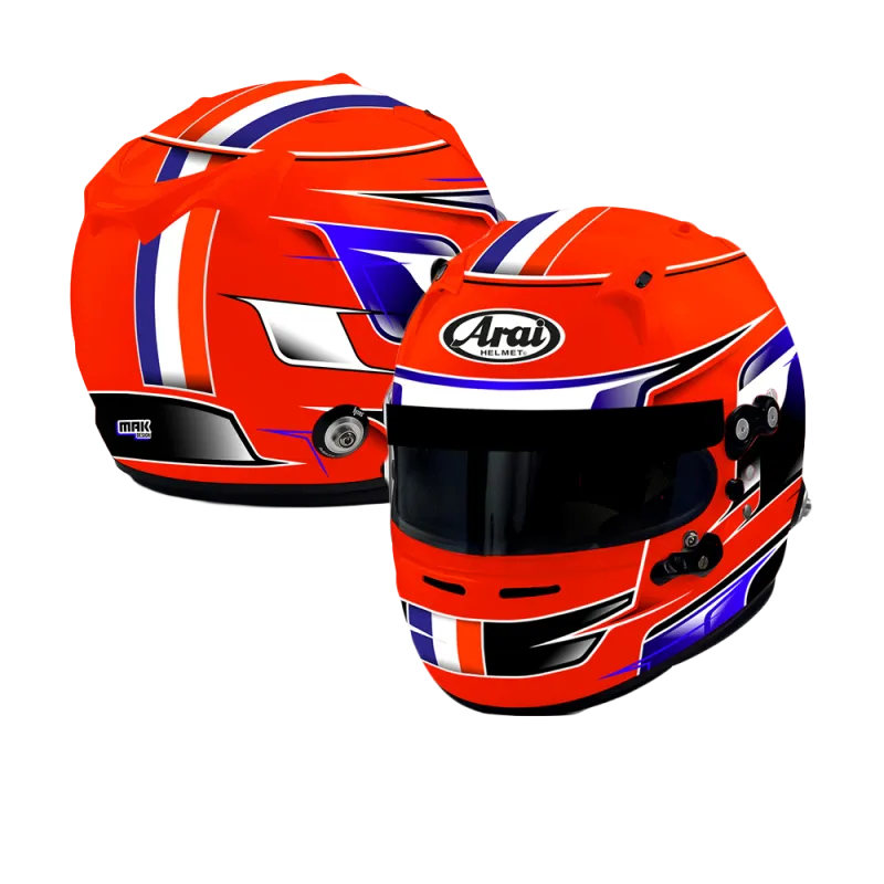 CASCO ARAI GP7 CON CLIP HANS PERSONALIZZATE