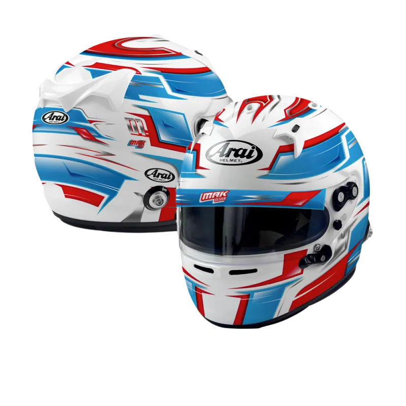 CASCO ARAI GP7 CON CLIP HANS PERSONALIZZATE