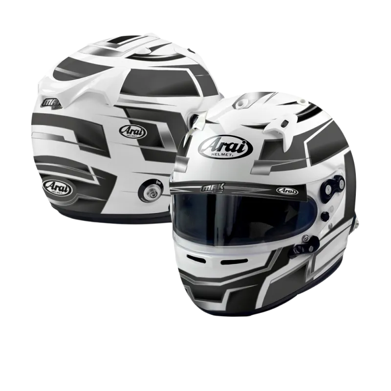 CASCO ARAI GP7 CON CLIP HANS PERSONALIZZATE