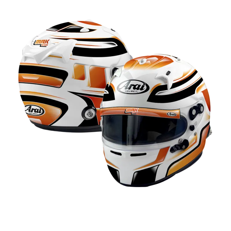 CASCO ARAI GP7 CON CLIP HANS PERSONALIZZATE