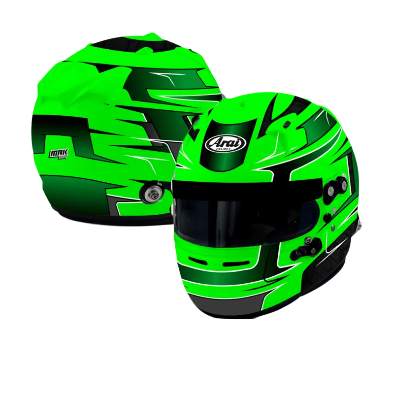 CASCO ARAI GP7 CON CLIP HANS PERSONALIZZATE