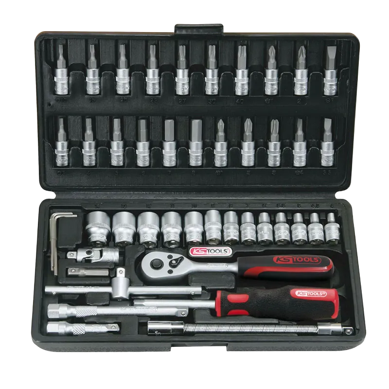SOCKET SET 1/4' 46 PIECES-KS TOOLS