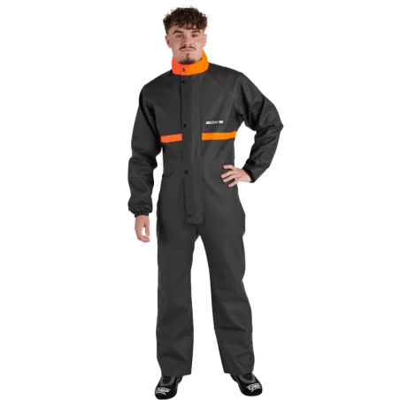 COMBINAISON PLUIE NOIRE/ORANGE BOX'S