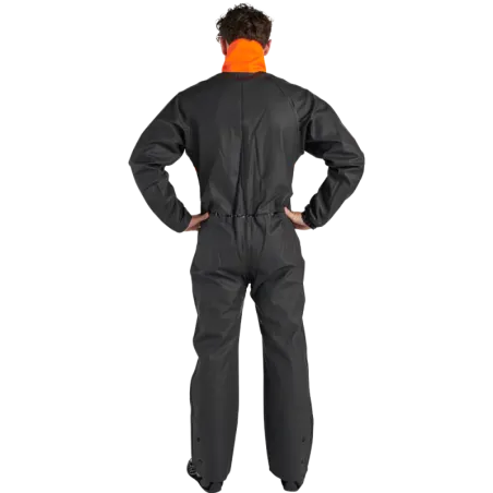 COMBINAISON PLUIE NOIRE/ORANGE BOX'S
