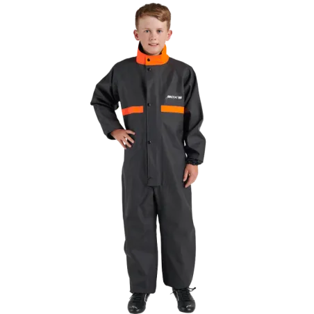 COMBINAISON PLUIE NOIRE/ORANGE BOX'S