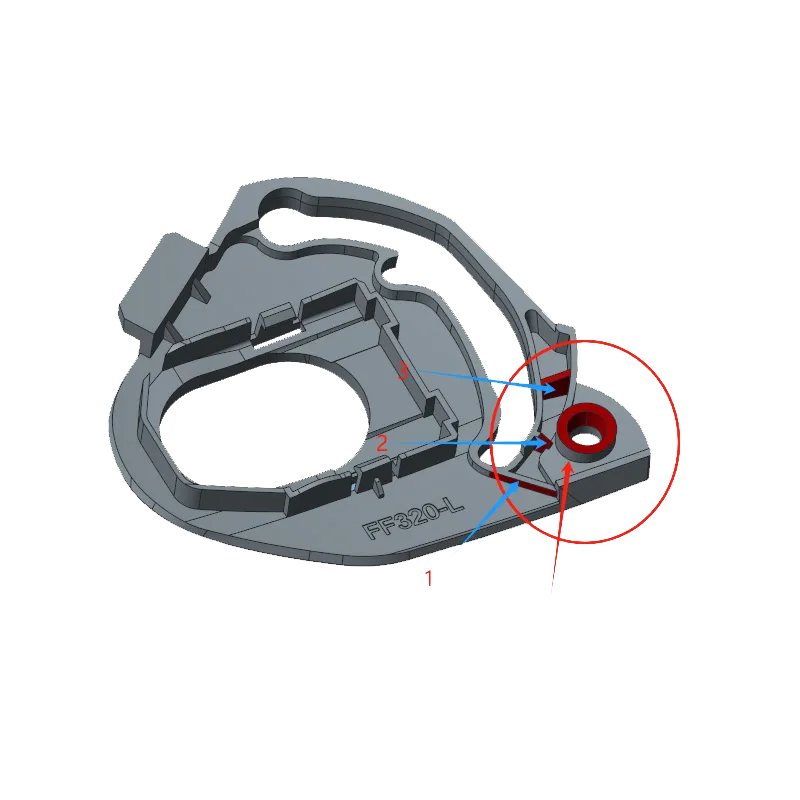 BOX'S R5/LS2 HELMET VISOR FASTENING KIT-REINFORCED