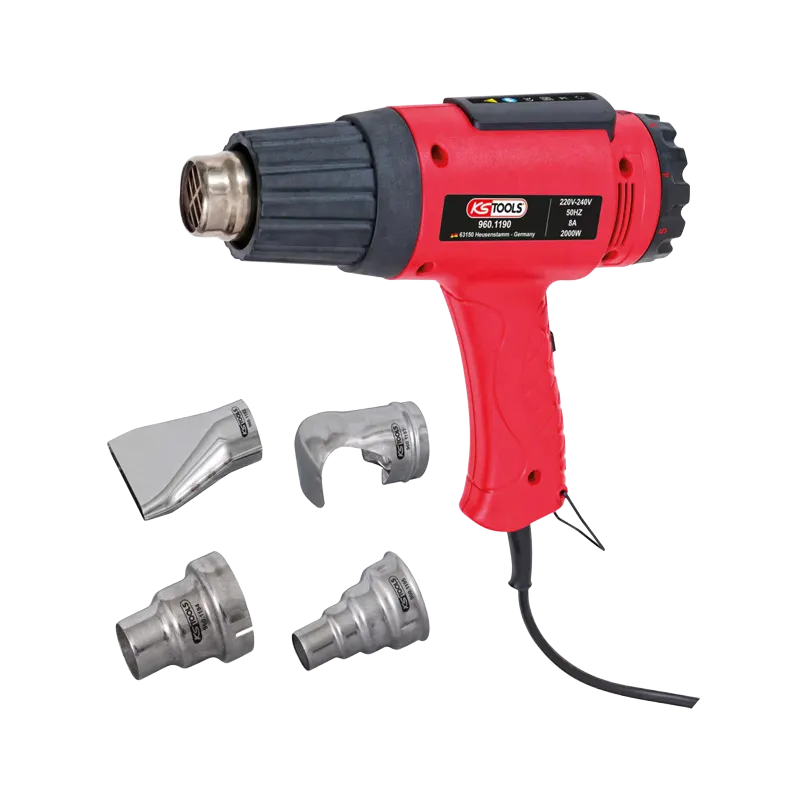 KS TOOLS HEAT AIR BLOW GUN SET WITH 4 ATTACHMENTS