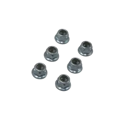 SET OF 6 FLANGE M8 NYLSTOP NUT