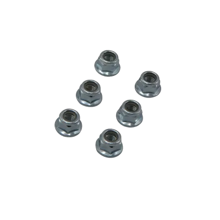SET OF 6 FLANGE M8 NYLSTOP NUT