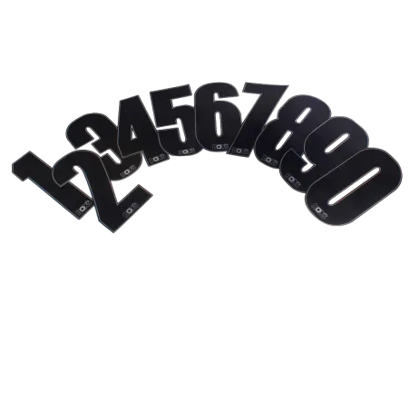 NUMERO DE COURSE BOX'S NOIR