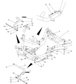 CADRE-PLANCHER-PEDALES - SODI DELTA 900 FR 2012-2017