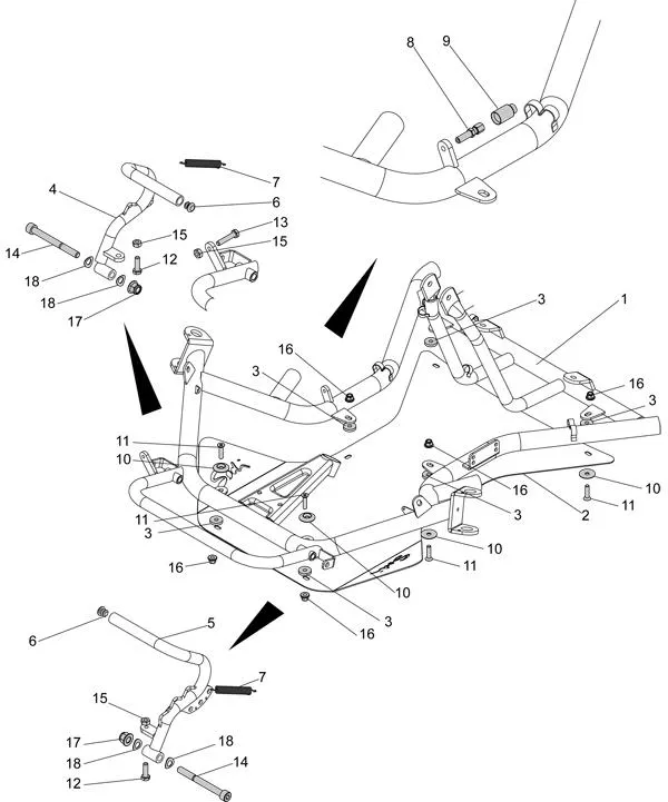 RAHMEN-FAHRWERK-PEDALE – SODI DELTA 900 FR 2012–2017