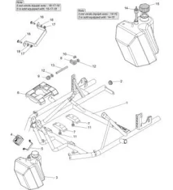 CADRE-RESERVOIR-PLATINE MOTEUR - SODI DELTA 900 FR 2012-2017