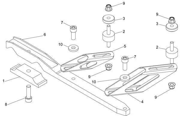 SUPPORT ECHAPPEMENT ROTAX MAX - SODI DELTA 900 FR 2012-2017