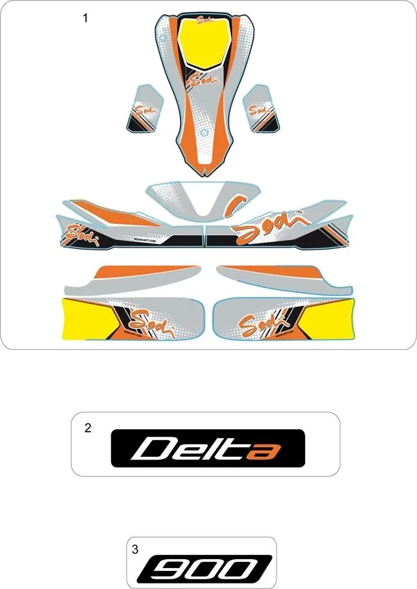 BODYWORK STICKERS - SODI DELTA 900 FRANCE