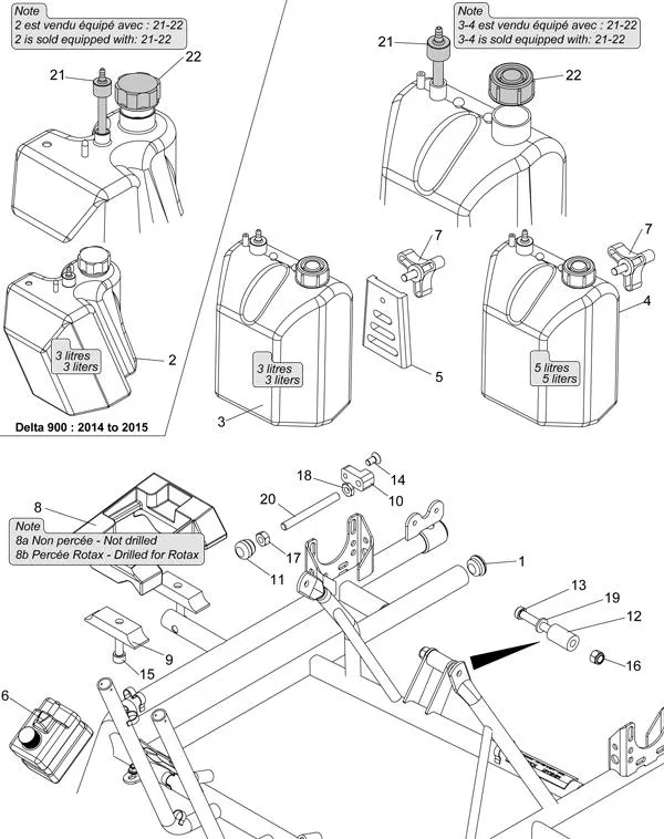 DEPÓSITO-BASE DEL MOTOR - SODI DELTA 900/950 2014 - 2017