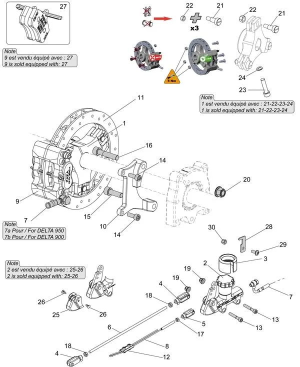 FREIN ARRIERE-HYDRAULIQUE - SODI DELTA 900/950 2014 - 2017