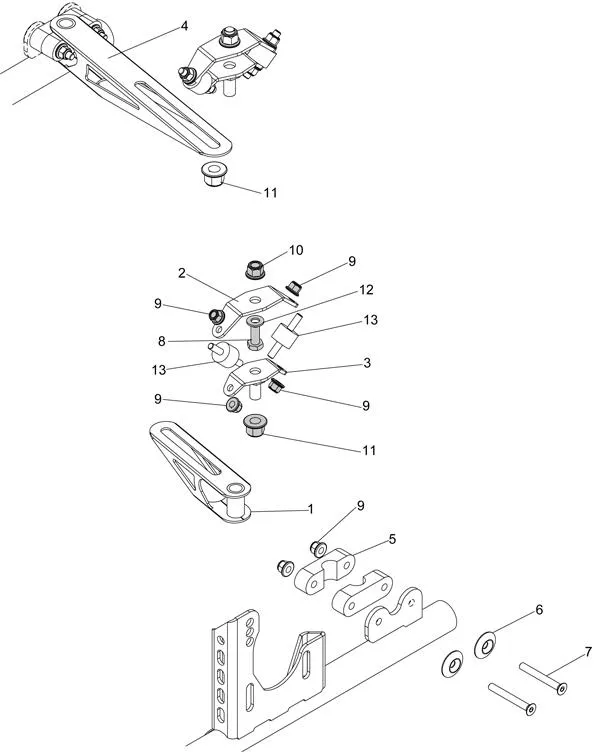 SOPORTE DEL ESCAPE MINI MAX - SODI DELTA 900/950 2014 - 2017