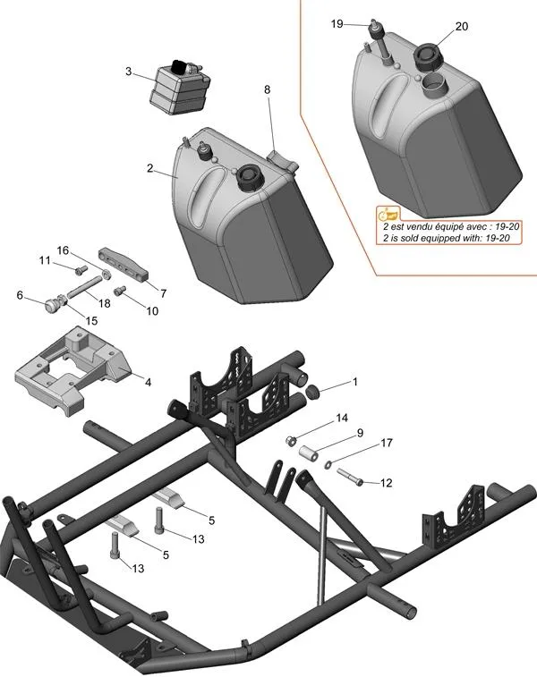 RAHMEN – TANK – MOTORTRÄGER – SODI EXPERIA 2016–2018