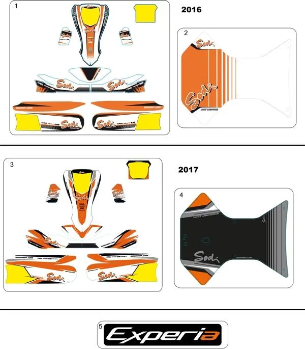 STICKERS DE CARROSSERIE - SODI EXPERIA 2016-2018