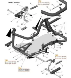 CADRE-PLANCHER- PEDALES - SODI FURIA 2018-2021