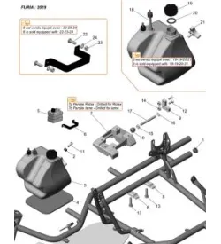 CADRE-RESERVOIR-PLATINE MOTEUR - SODI FURIA 2018-2021