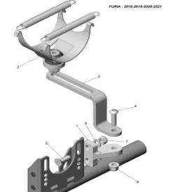 SUPPORT ECHAPPEMENT-IAME - SODI FURIA 2018-2021