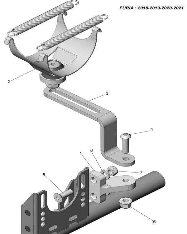 EXHAUST SUPPORT-IAME - SODI FURIA 2018-2021