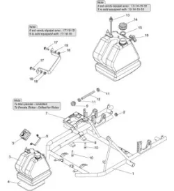 CADRE-RESERVOIR-PLATINE MOTEUR - SODI NORDICA 2012-2013