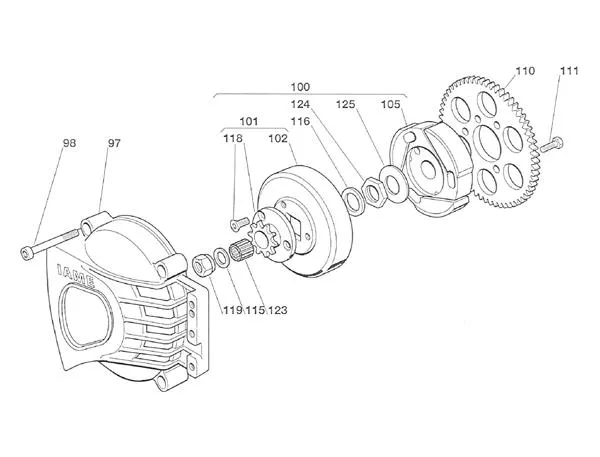 CLUTCH-SPROCKET - IAME PARILLA PUMA 85 CC-100 CC