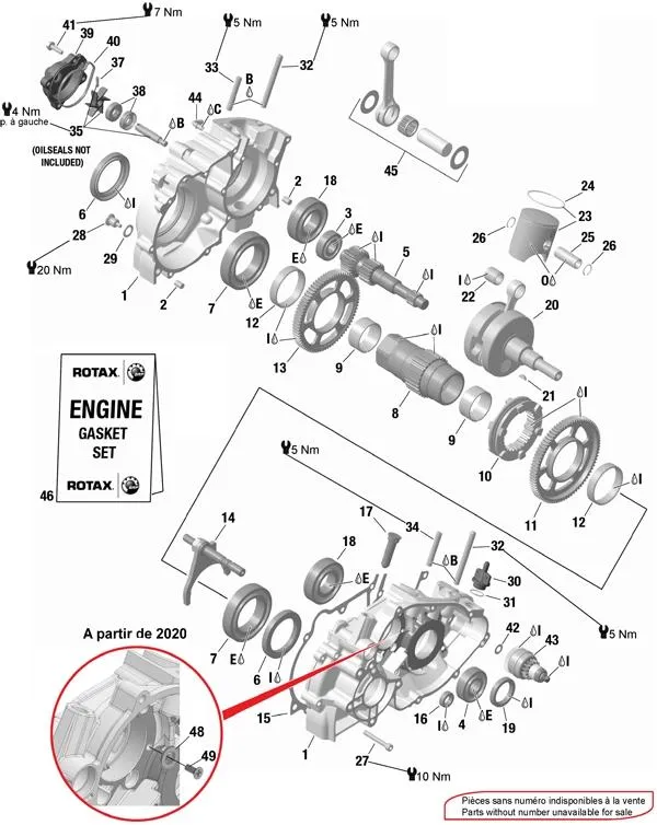CARTER-VILO-BOMBA DE AGUA-PISTÓN - ROTAX 125 DD2 EVO