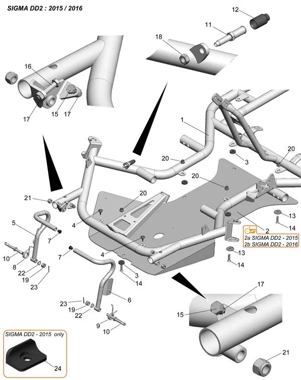 FRAME-FLOOR-PEDALS - SODI SIGMA DD2 2015-2017