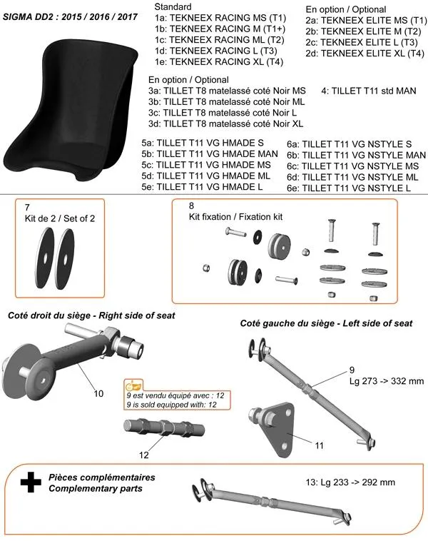ASIENTO - SODI SIGMA DD2 2015-2017