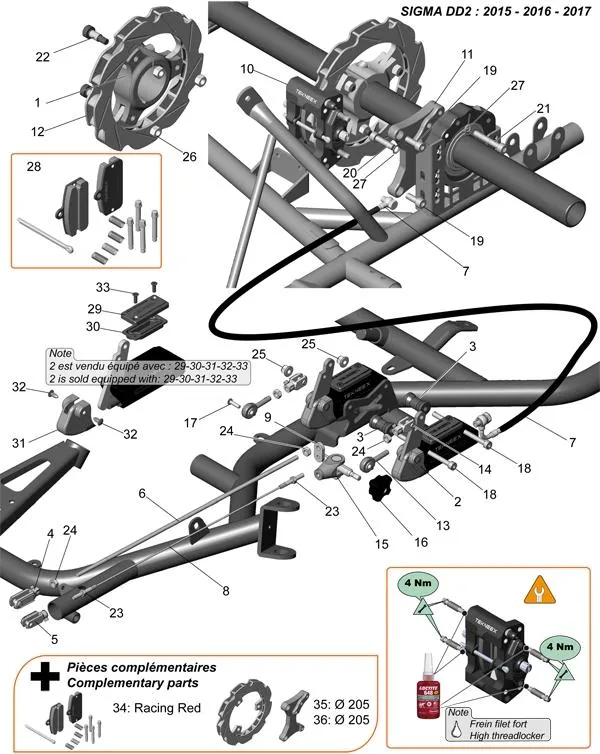 FRENO POSTERIORE - SODI SIGMA DD2 2015-2017