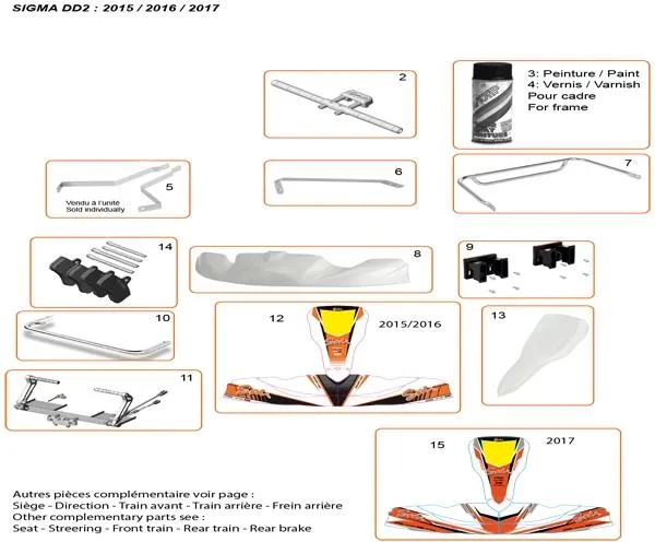 COMPLEMENTARY PARTS - SODI SIGMA DD2 2015-2017