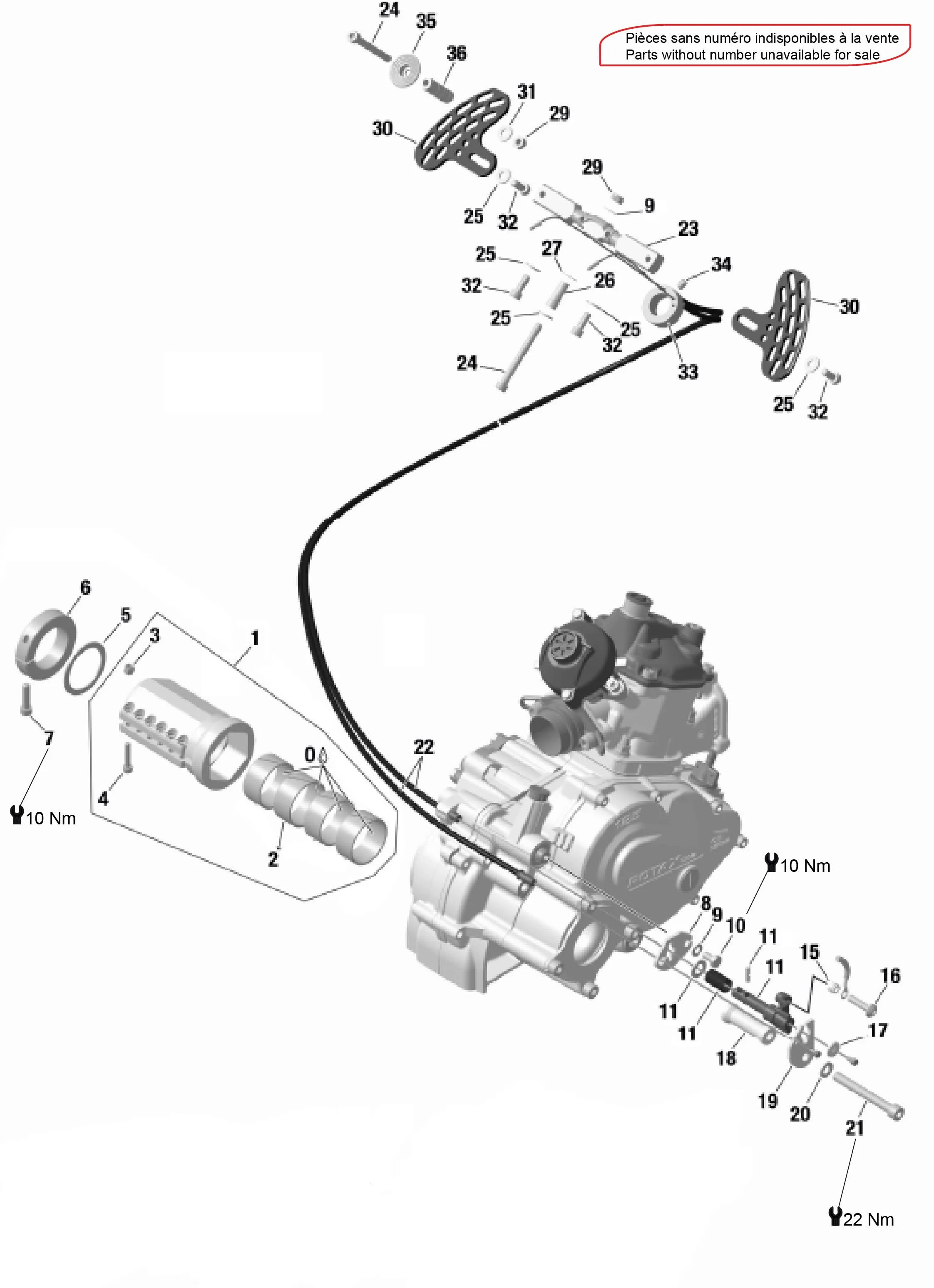 COMANDO CAMBIO / TRASMISSIONE - ROTAX 125 DD2 EVO