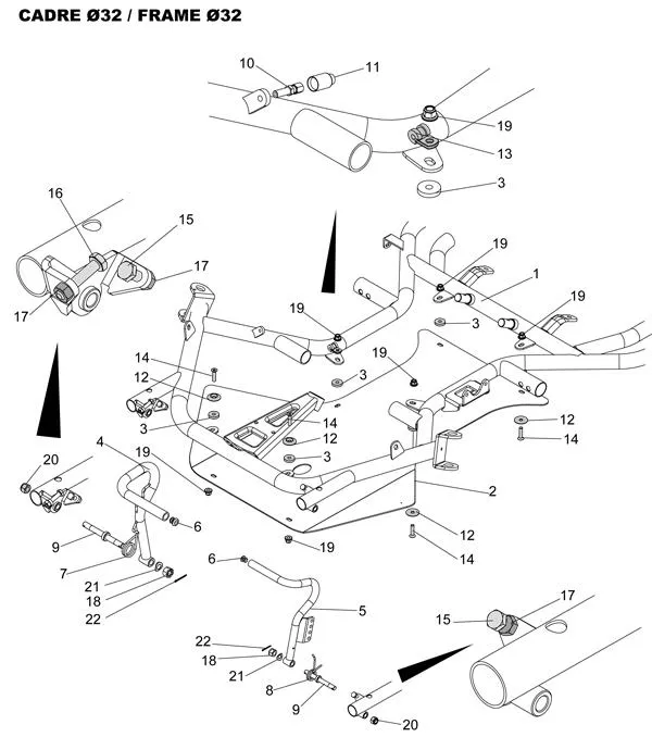 RAHMEN 32 – FAHRRAHMEN – PEDALE – SODI SIGMA DD2 2012–2014