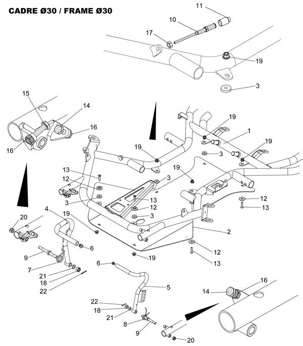 RAHMEN 30 – FAHRRADRAHMEN – PEDALE – SODI SIGMA DD2 2012–2014