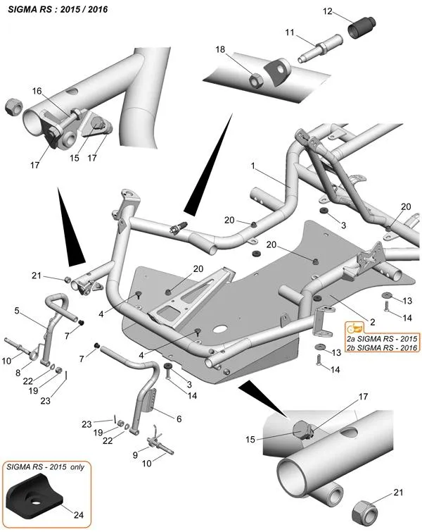 FRAME-FLOOR-PEDALS - SODI SIGMA RS & R