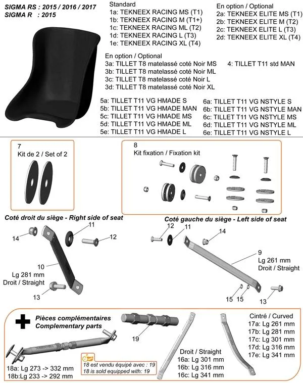 ASIENTO - SODI SIGMA RS & R 2015-2017