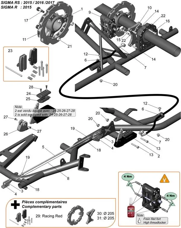 FRENO TRASERO - SODI SIGMA RS & R 2015-2017