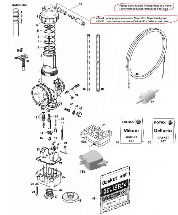 CARBURATEUR-POMPE A ESSENCE - ROTAX 125 DD2 EVO